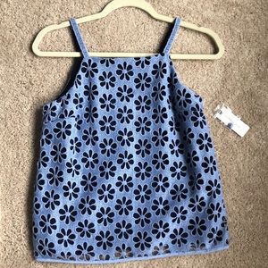 Anthropologie sky blue tank top